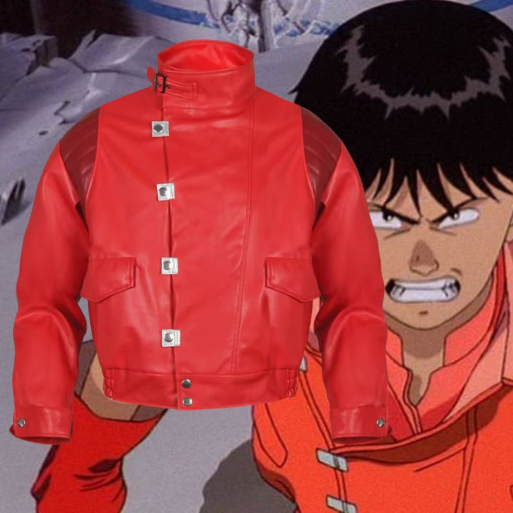 Cyberpunk Akira Shotaro Kaneda Cosplay Costume Bomber Motorcycle RiderJacket In Stock Takerlama
