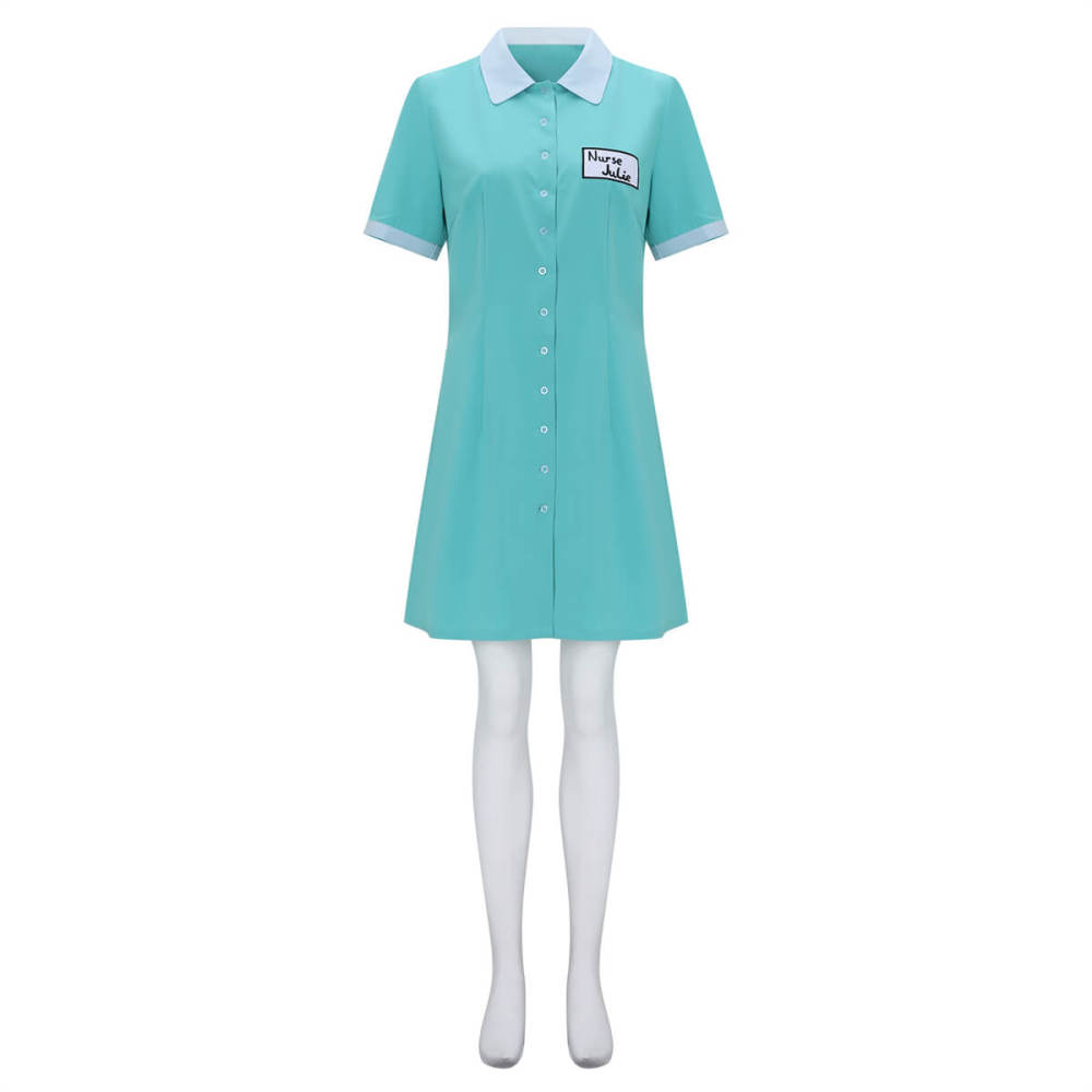 Dress To Impress Nurse Julie Cosplay Costume Dress Hairband Socks -Takerlama