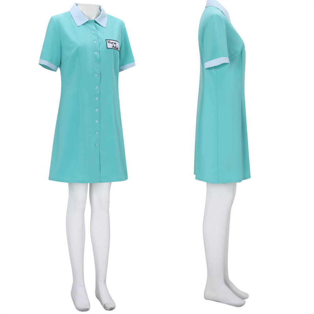 Dress To Impress Nurse Julie Cosplay Costume Dress Hairband Socks -Takerlama