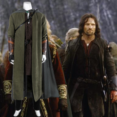 LOTR Two Towers Aragorn Cosplay Costume Movie Halloween Party Outfits Takerlama