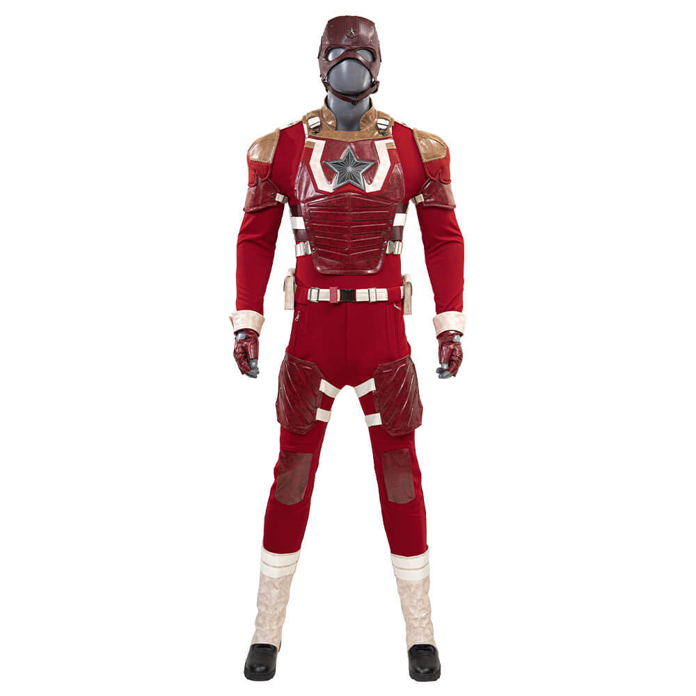 Thunderbolts Red Guardian Cosplay Costume Captain Russia Jumpsuit Helmet Takerlama