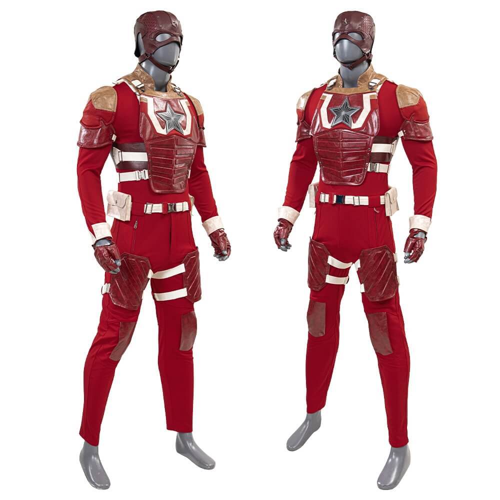 Thunderbolts Red Guardian Cosplay Costume Captain Russia Jumpsuit Helmet Takerlama