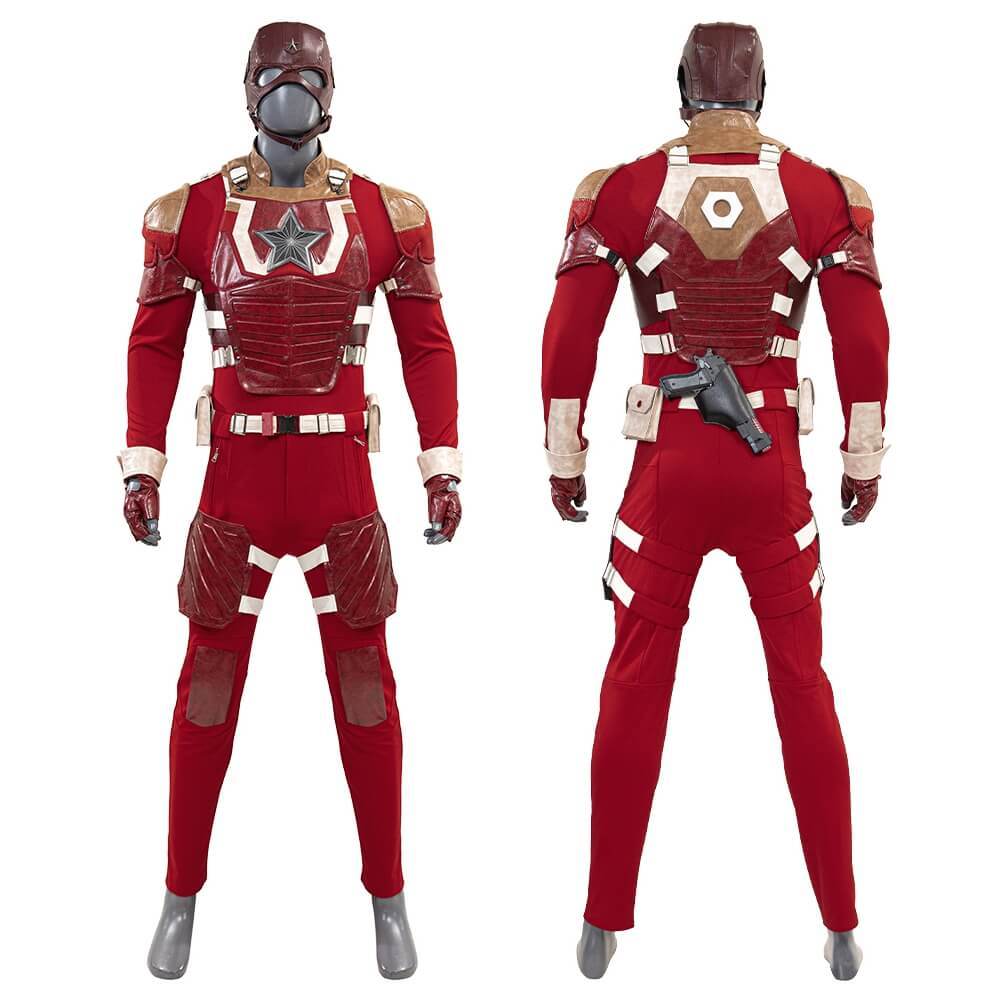 Thunderbolts Red Guardian Cosplay Costume Captain Russia Jumpsuit Helmet Takerlama