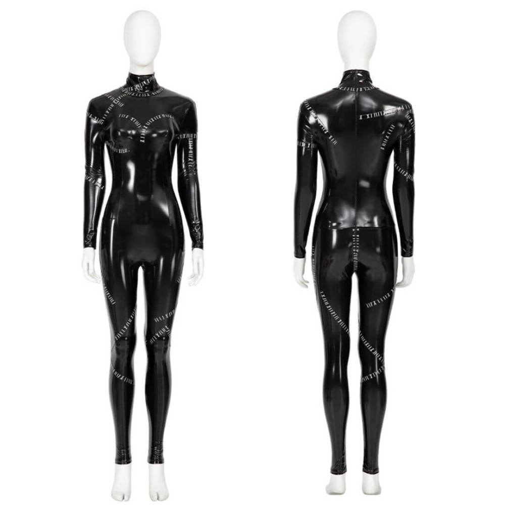 Catwoman Selina Kyle Cosplay Costume Batman Returns DC Comic Jumpsuit Mask Takerlama