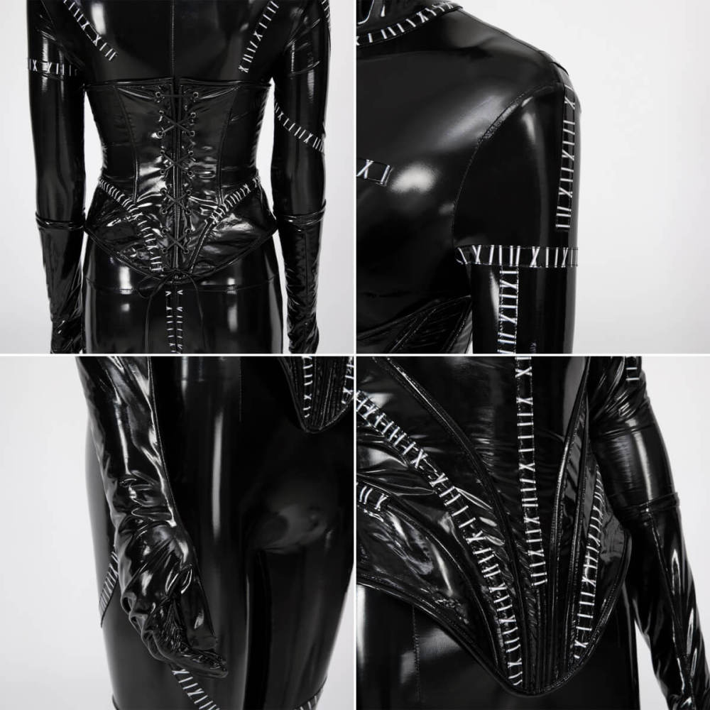 Catwoman Selina Kyle Cosplay Costume Batman Returns DC Comic Jumpsuit Mask Takerlama