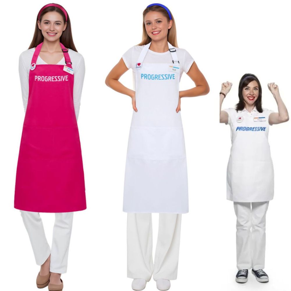 Progressive Flo TV Commercial Character Insurance Halloween Costume White Pink Takerlama