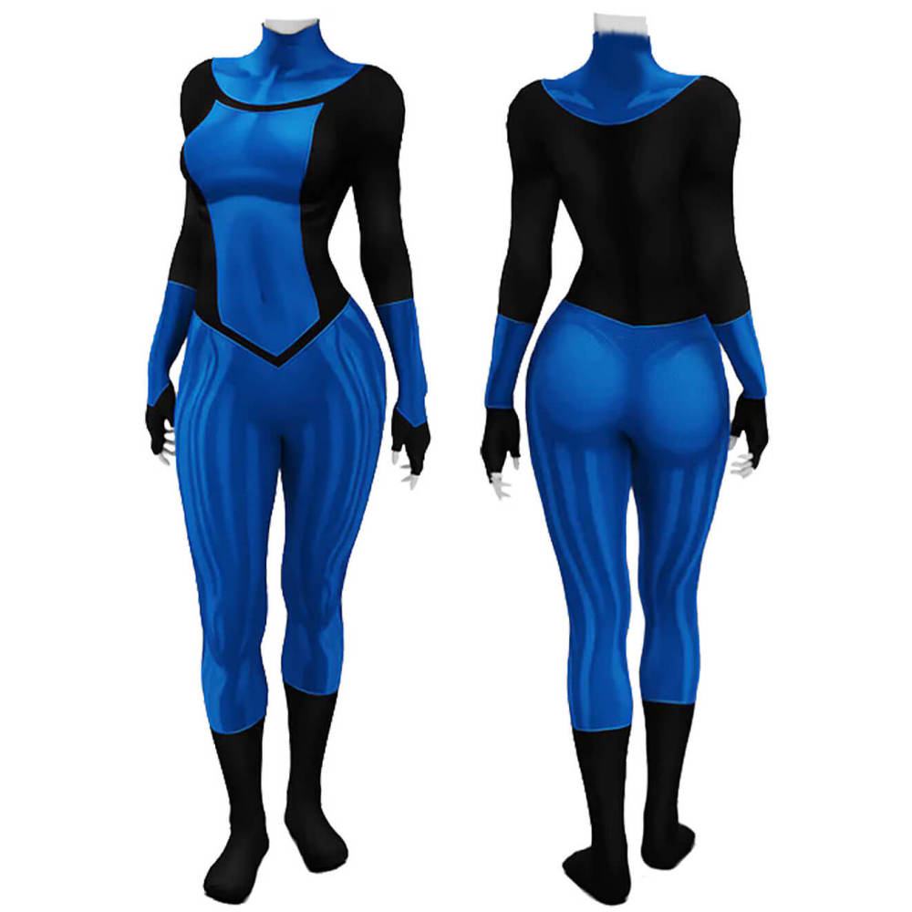 Women's Mark Grayson Cosplay Costume Invincible Season 3 Superhero Blue Jumpsuit Takerlama