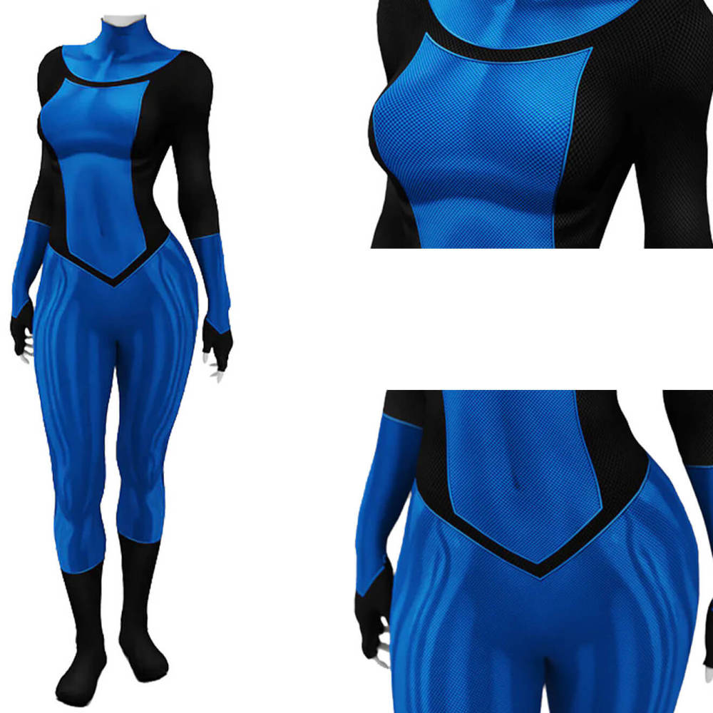 Women's Mark Grayson Cosplay Costume Invincible Season 3 Superhero Blue Jumpsuit Takerlama
