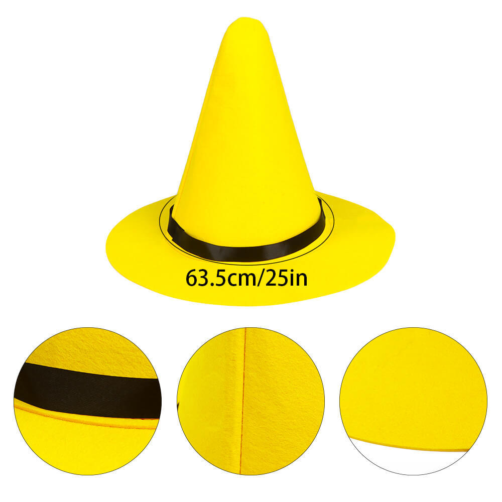 Curious George Person in the Yellow Hat Ted Costume Props Tie Hat Plush Monkey-Takerlama