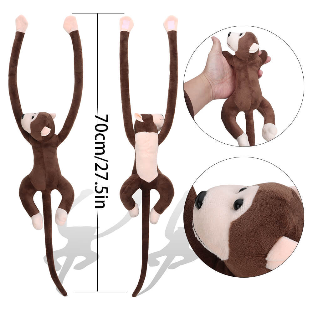 Curious George Person in the Yellow Hat Ted Costume Props Tie Hat Plush Monkey-Takerlama