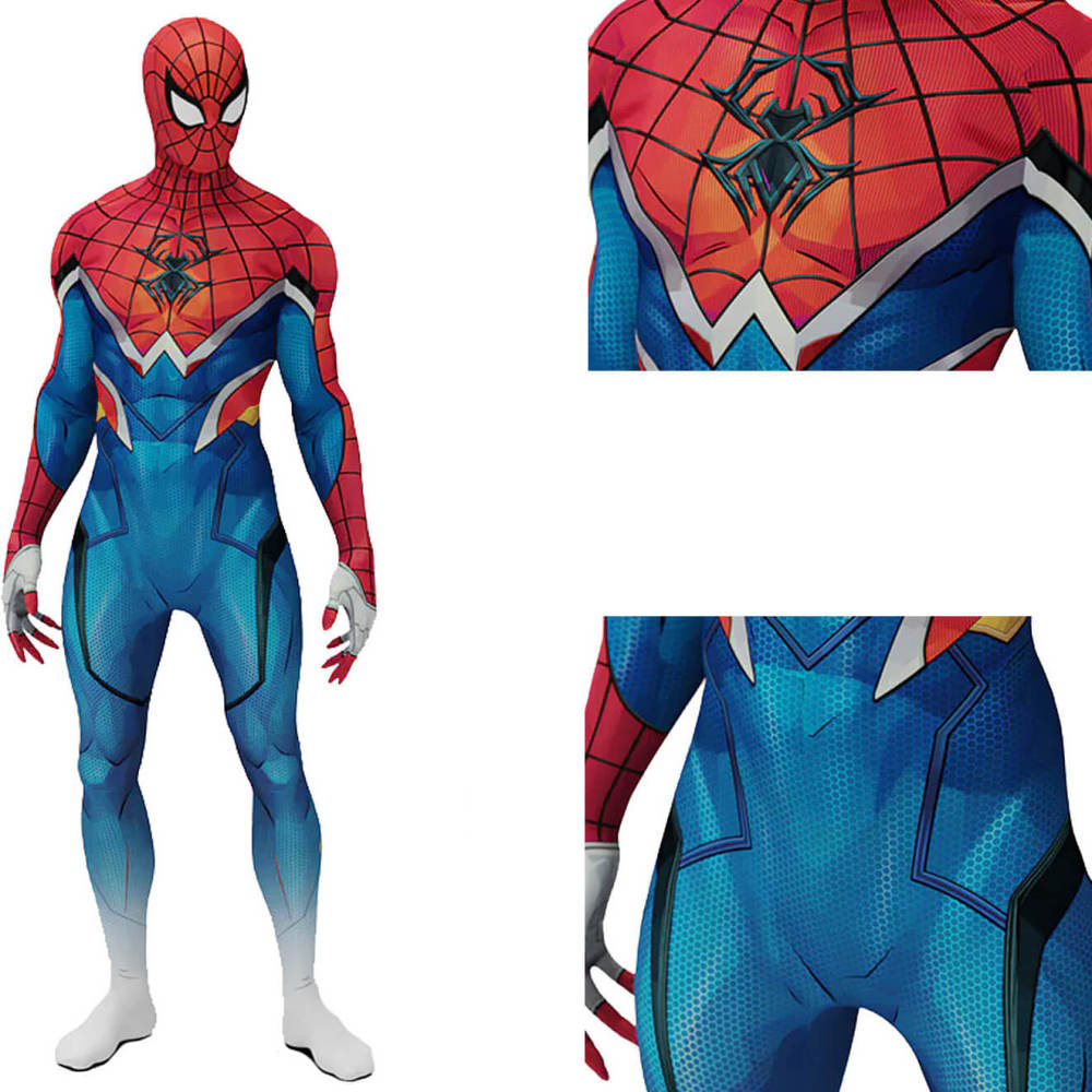 Rivals Spider-Punk 2099 Body Suit Marvel Superhero Cosplay Costume Takerlama