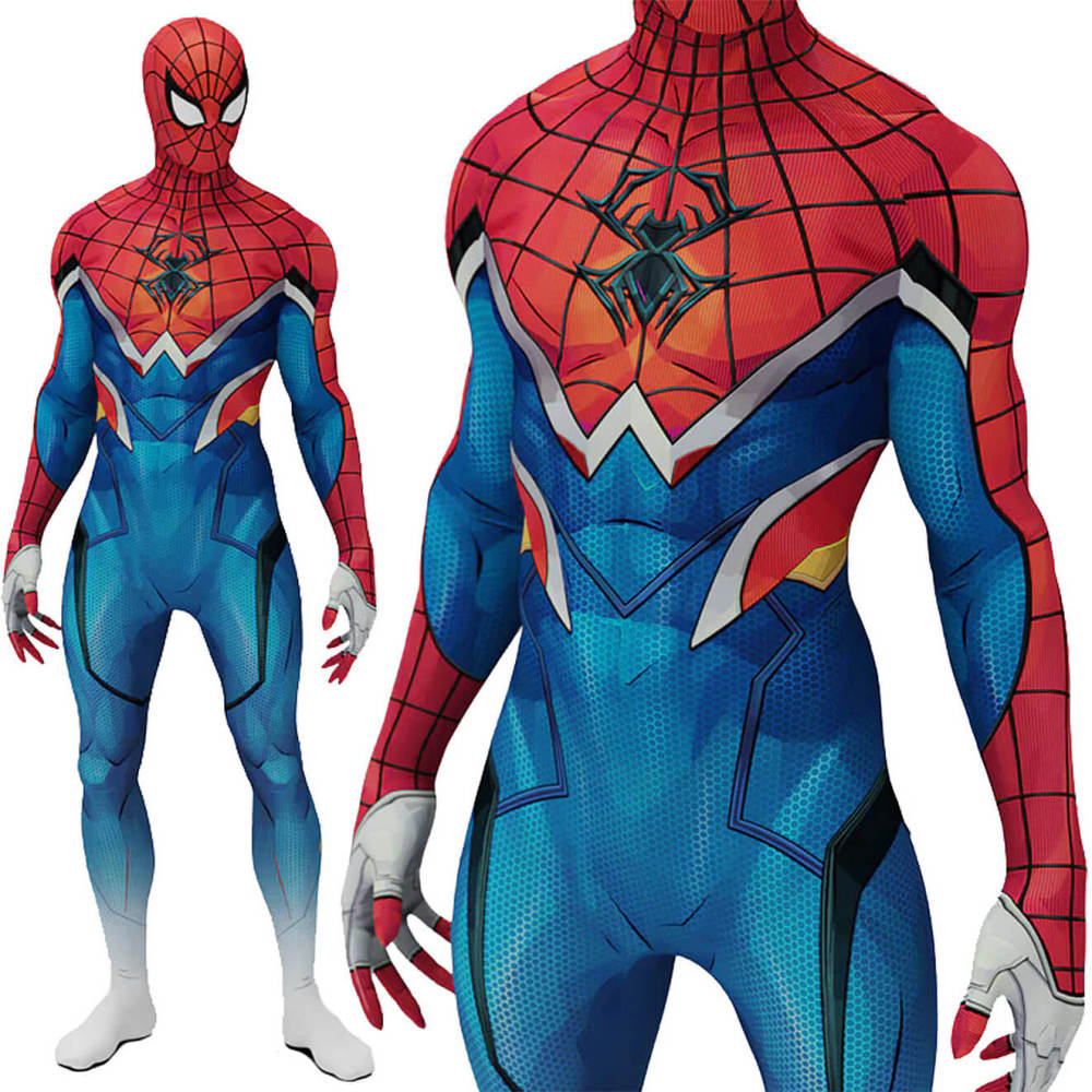 Rivals Spider-Punk 2099 Body Suit Marvel Superhero Cosplay Costume Takerlama
