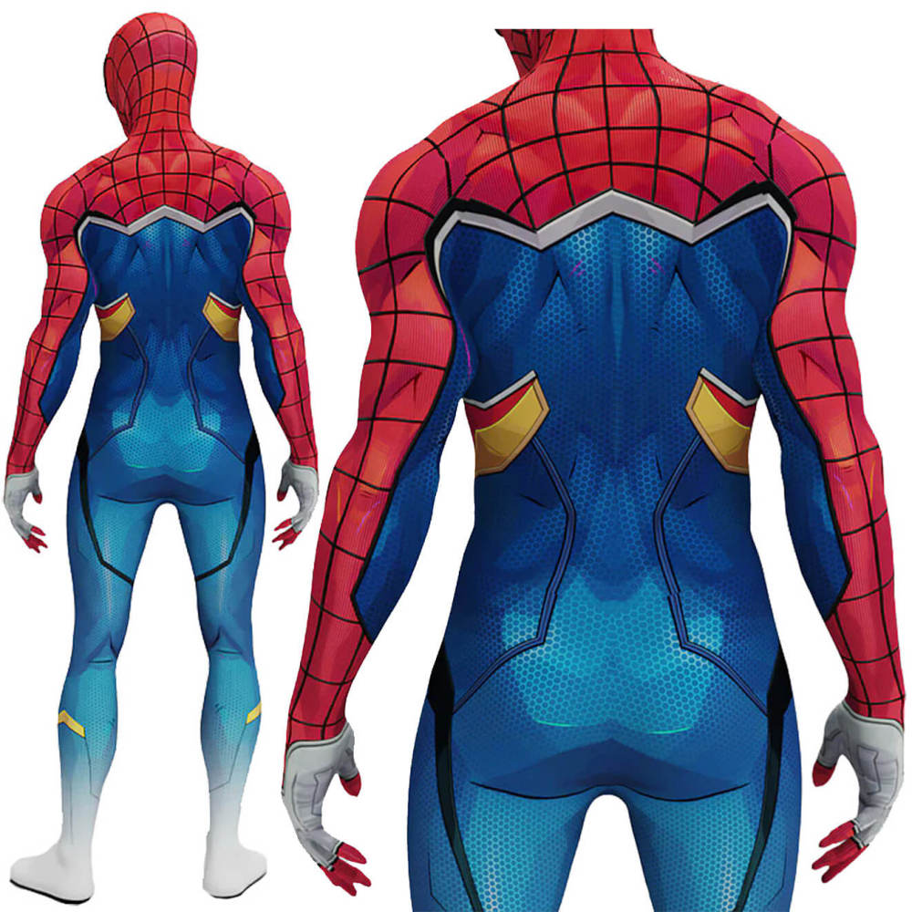 Rivals Spider-Punk 2099 Body Suit Marvel Superhero Cosplay Costume Takerlama
