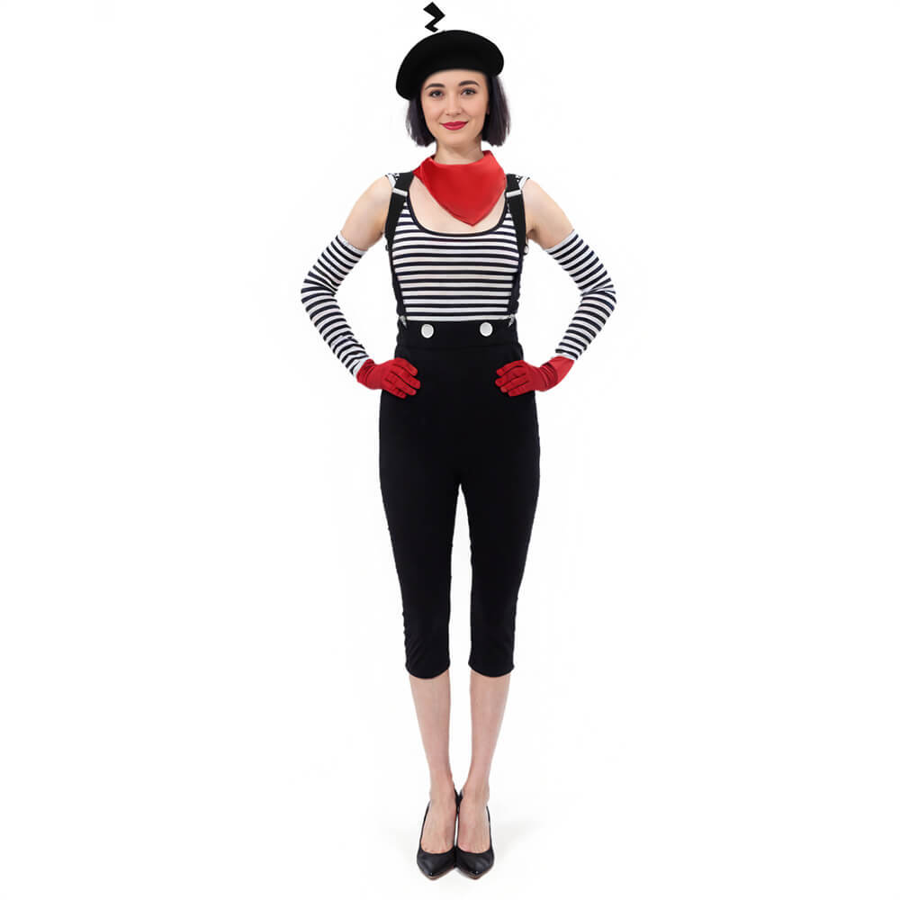 Mime And Dash ChuChu Cosplay Costume Bonbon Stripe Halloween Outfits-Takerlama