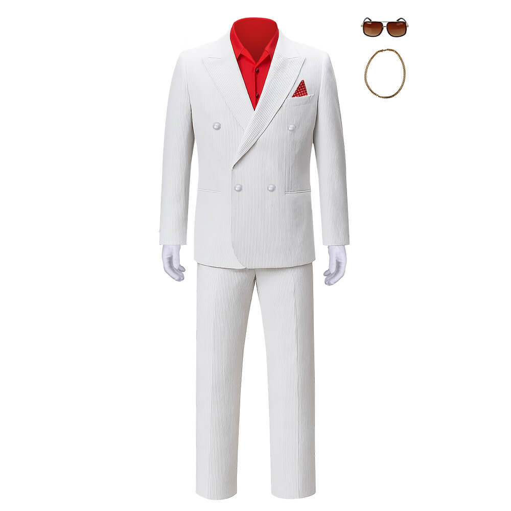 Scarface Tony Montana Halloween Cosplay Costume Coat Shirt Pants M L XL 2XL In Stock Takerlama