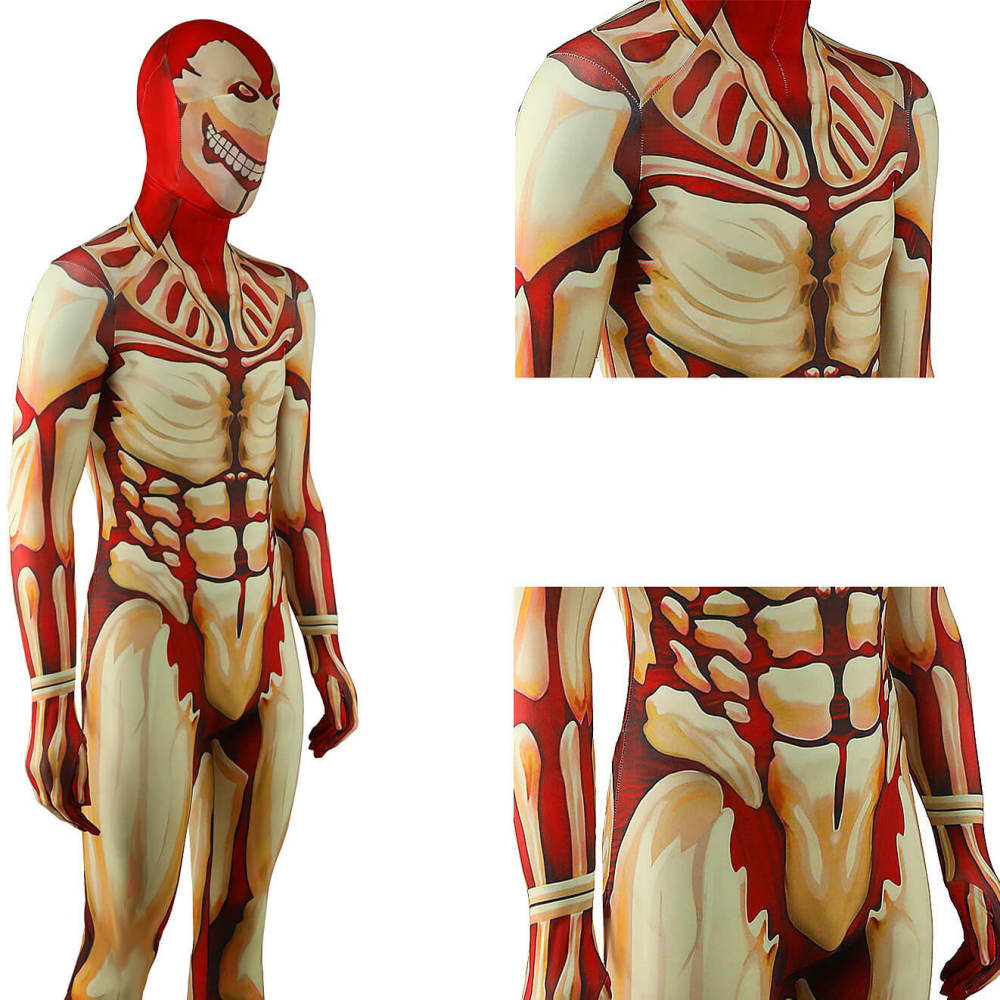 The Armored Titan Cosplay Costume Jumpsuit Mask Takerlama