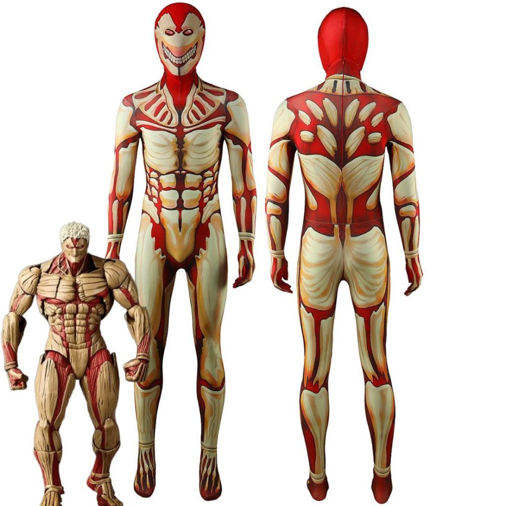 The Armored Titan Cosplay Costume Jumpsuit Mask Takerlama