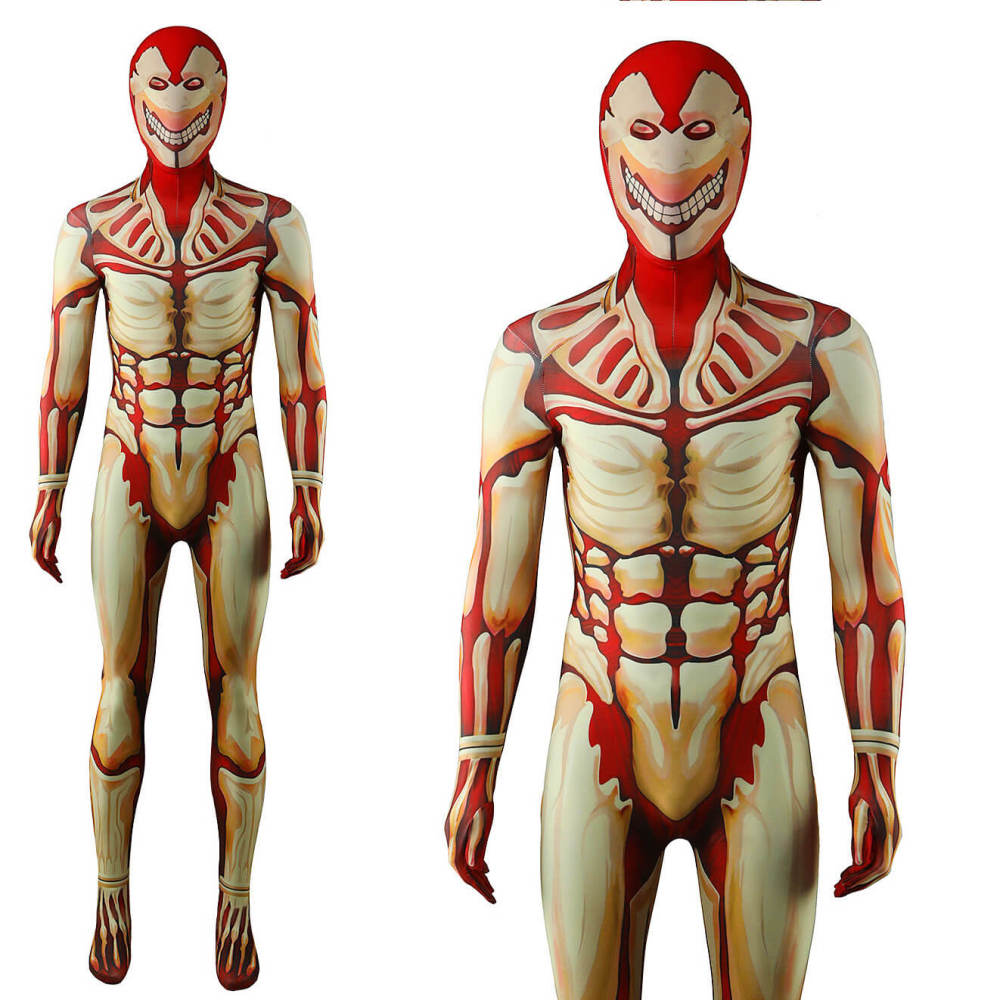 The Armored Titan Cosplay Costume Jumpsuit Mask Takerlama