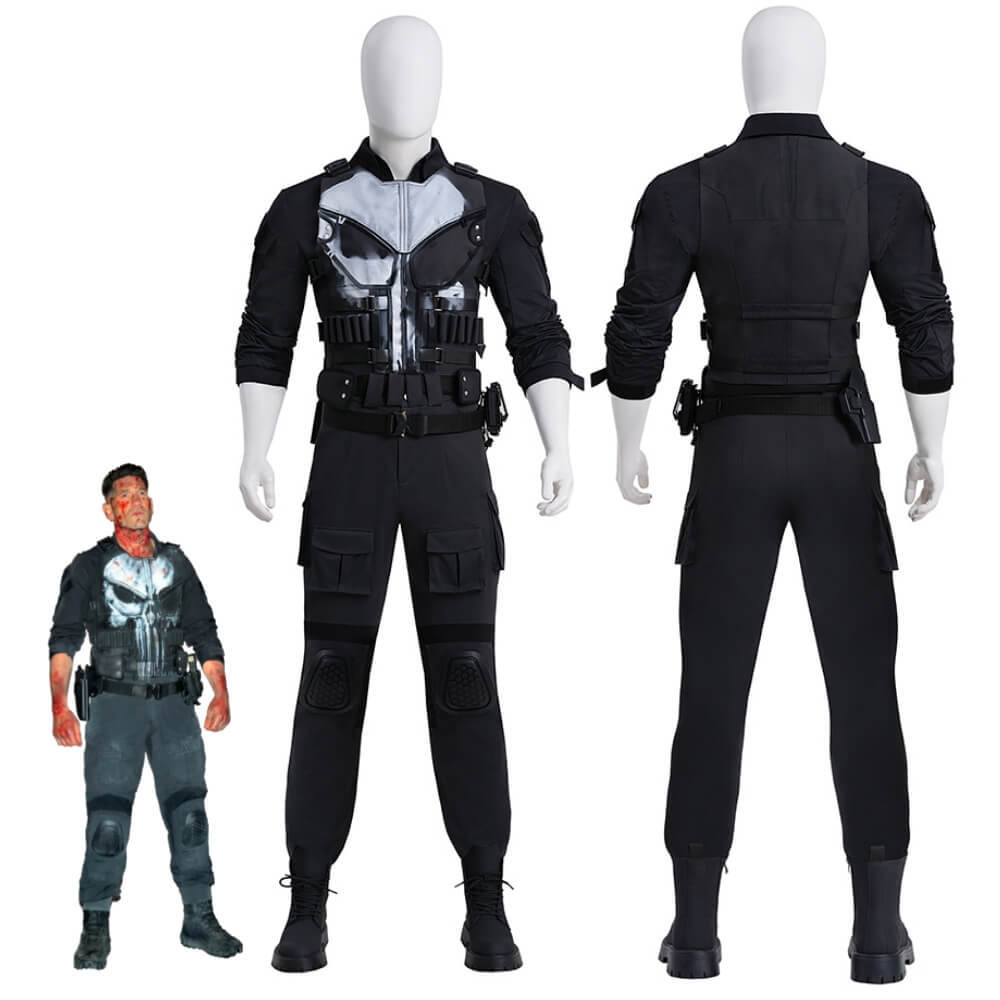Daredevil: Born Again The Punisher Cosplay Costume Frank Castle Halloween Uniform Top Level Takerlama
