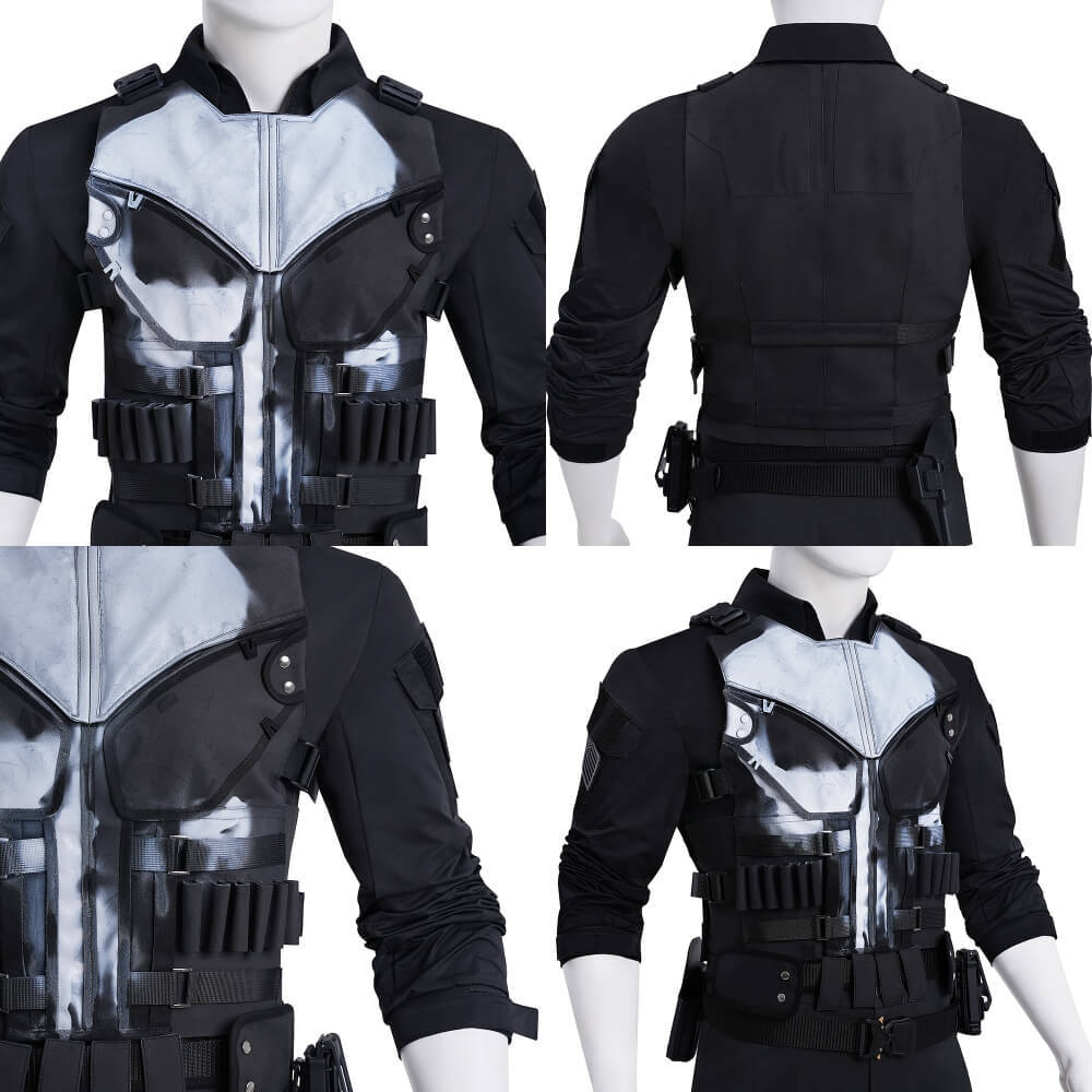 Daredevil: Born Again The Punisher Cosplay Costume Frank Castle Halloween Uniform Top Level Takerlama