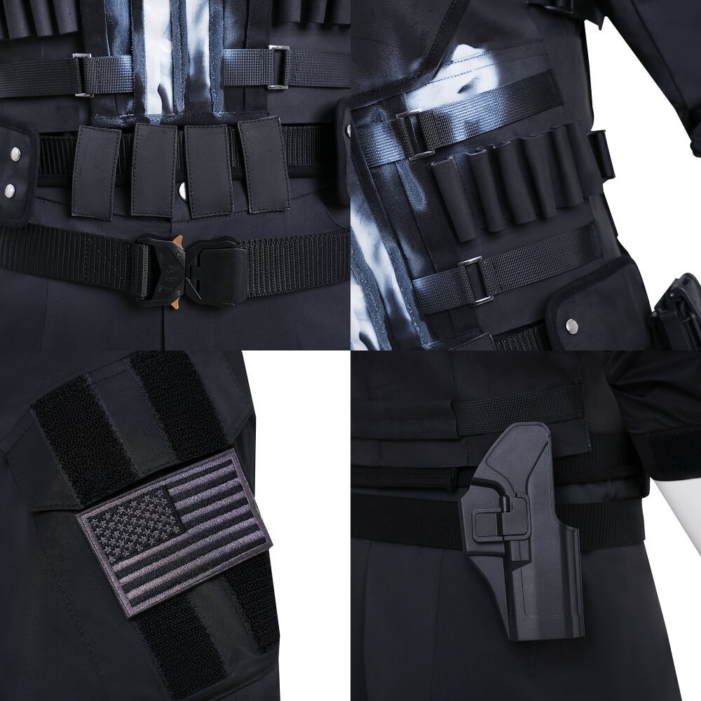 Daredevil: Born Again The Punisher Cosplay Costume Frank Castle Halloween Uniform Top Level Takerlama