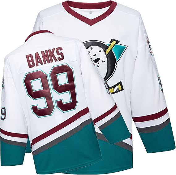 Mighty Ducks Jersey Movie Ice Hockey Jersey Charlie Conway 90S Hip-Hop Party Outfits