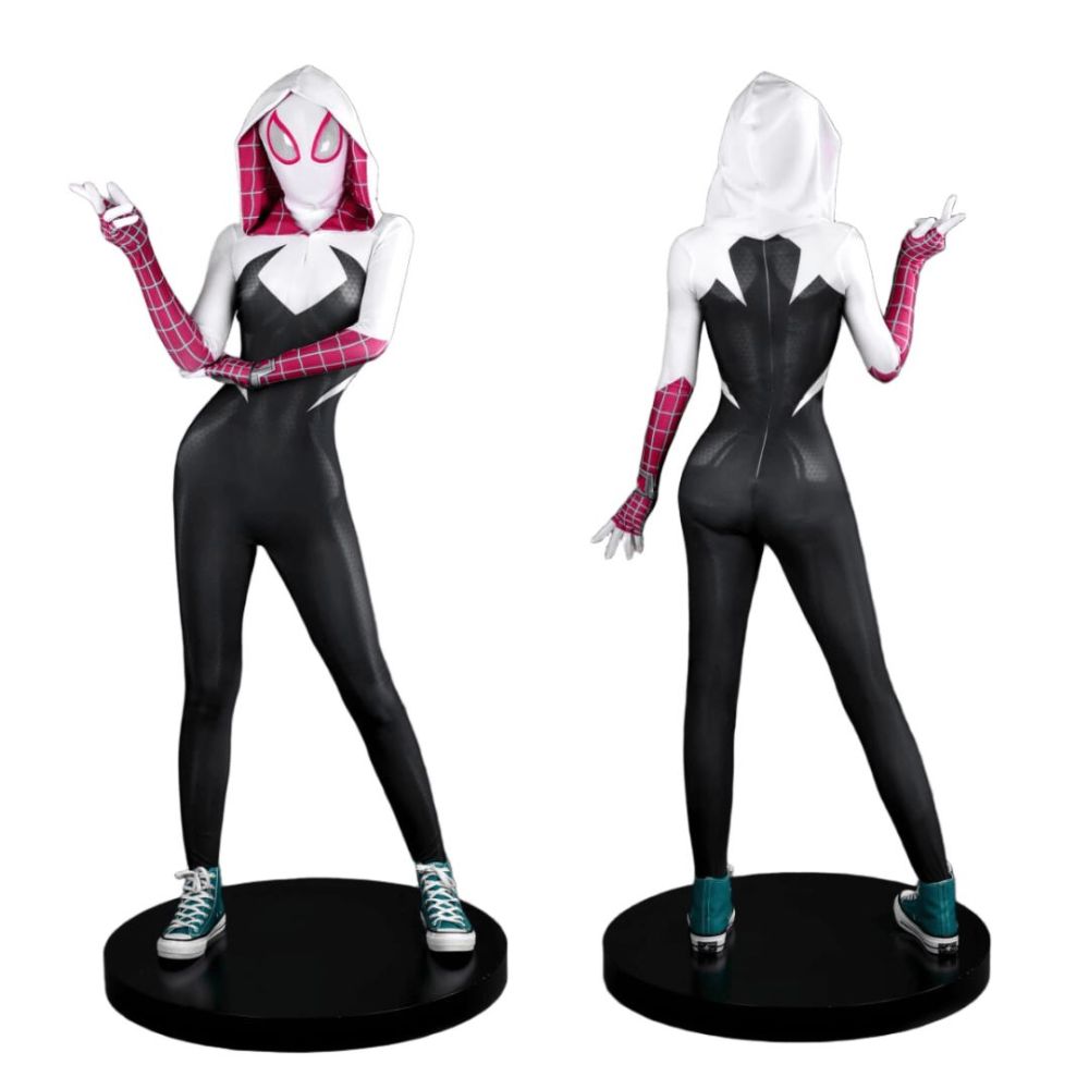 Gwen Stacy Cosplay Costume Jumpsuit Mask Spider-Man Across the Spider-Verse Takerlama