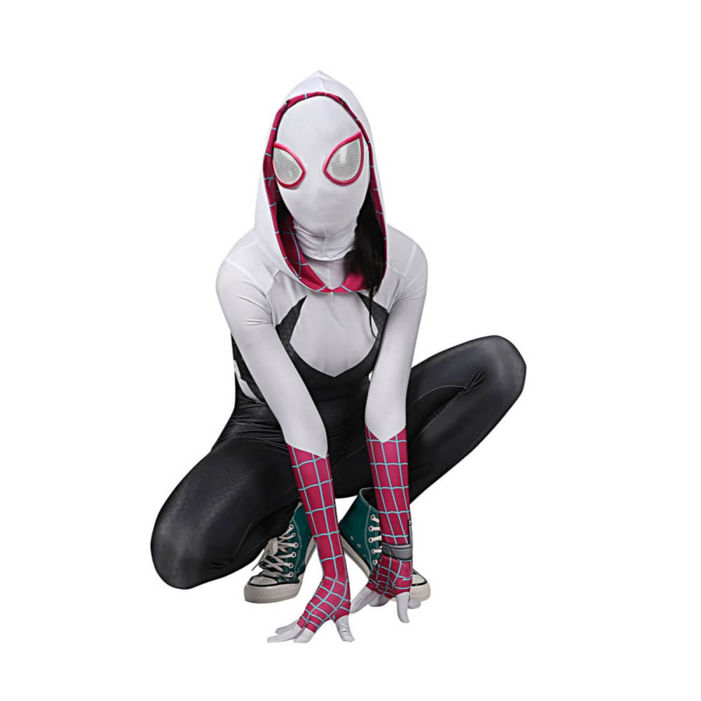 Gwen Stacy Cosplay Costume Jumpsuit Mask Spider-Man Across the Spider-Verse Takerlama