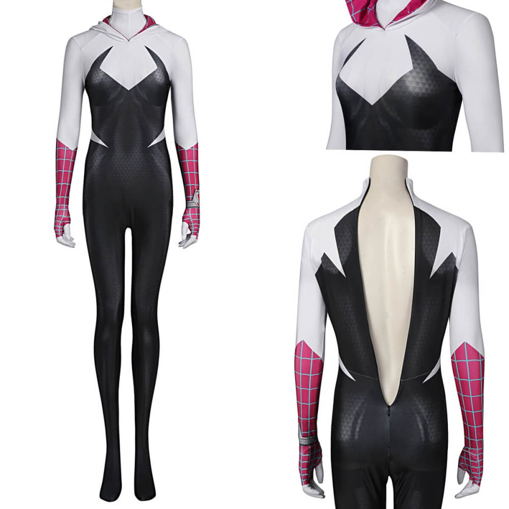 Gwen Stacy Cosplay Costume Jumpsuit Mask Spider-Man Across the Spider-Verse Takerlama