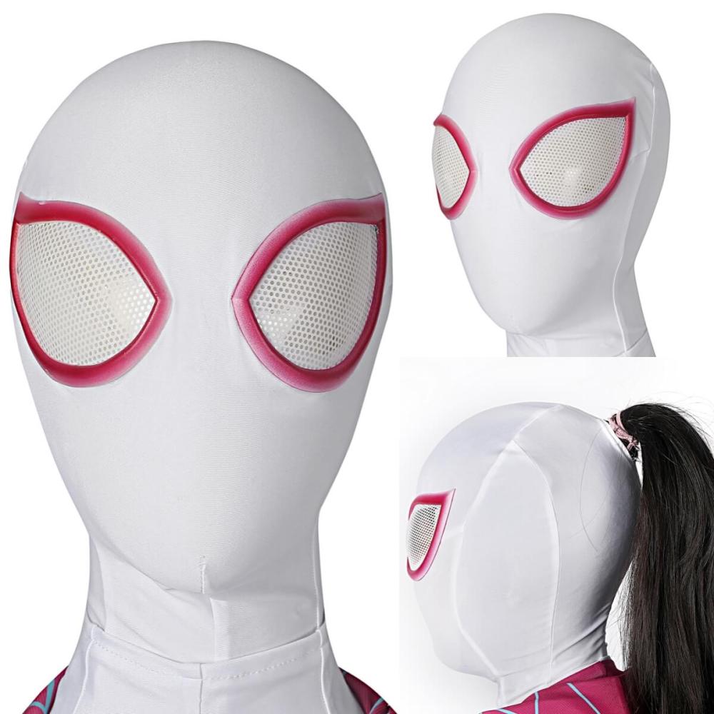 Gwen Stacy Cosplay Costume Jumpsuit Mask Spider-Man Across the Spider-Verse Takerlama