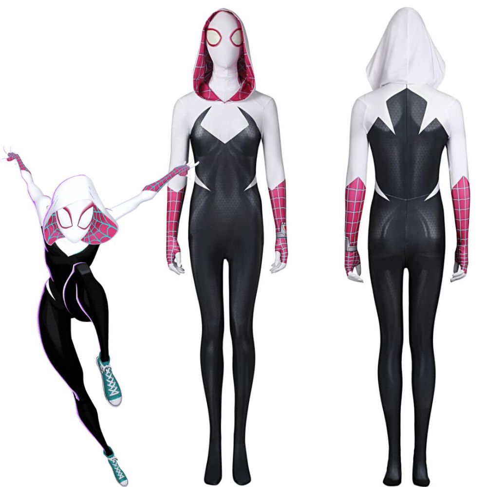 Gwen Stacy Cosplay Costume Jumpsuit Mask Spider-Man Across the Spider-Verse Takerlama