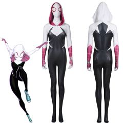 Gwen Stacy Cosplay Costume Jumpsuit Mask Spider-Man Across the Spider-Verse Takerlama