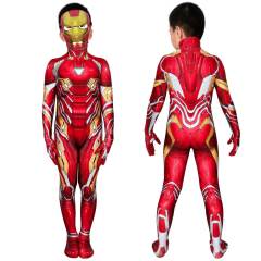 Children Avengers Iron Man Tony Stark Nanotech Cosplay Costume With Mask Takerlama L In Stcok