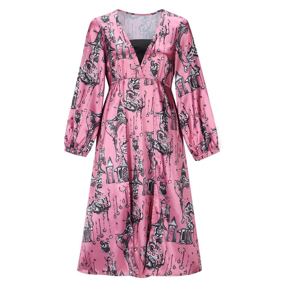The White Lotus 3 Tanya McQuoid Cosplay Costume Women's Pink Dress Takerlama