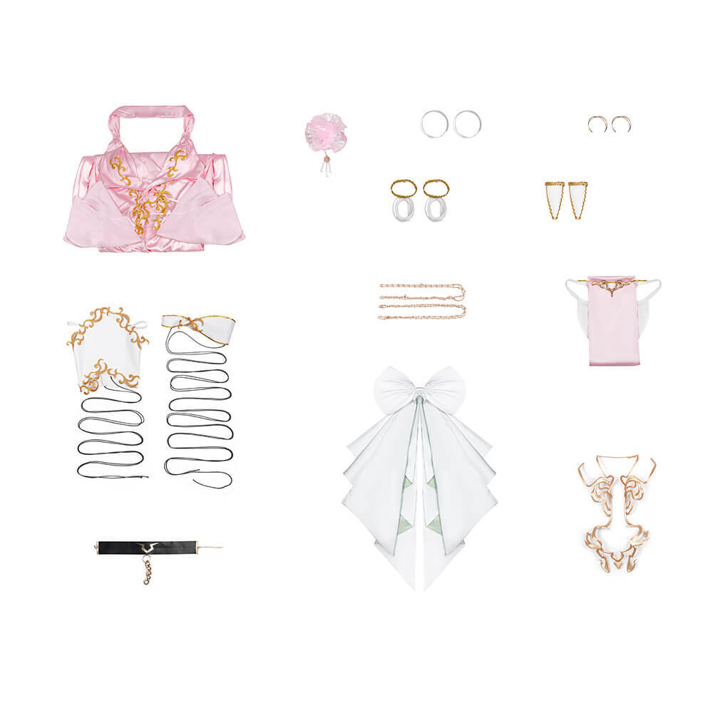 Code Geass: Lost Stories C.C. Pink Fancy Dress Cosplay Costume Takerlama