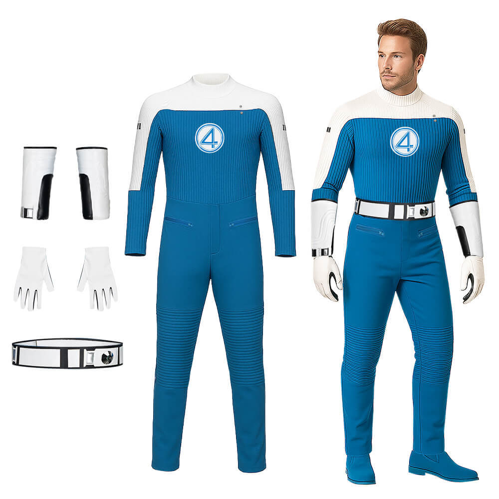 Human Torch Cosplay Costume The Fantastic Four First Steps Johnny Storm Jumpsuit For Men Takerlama
