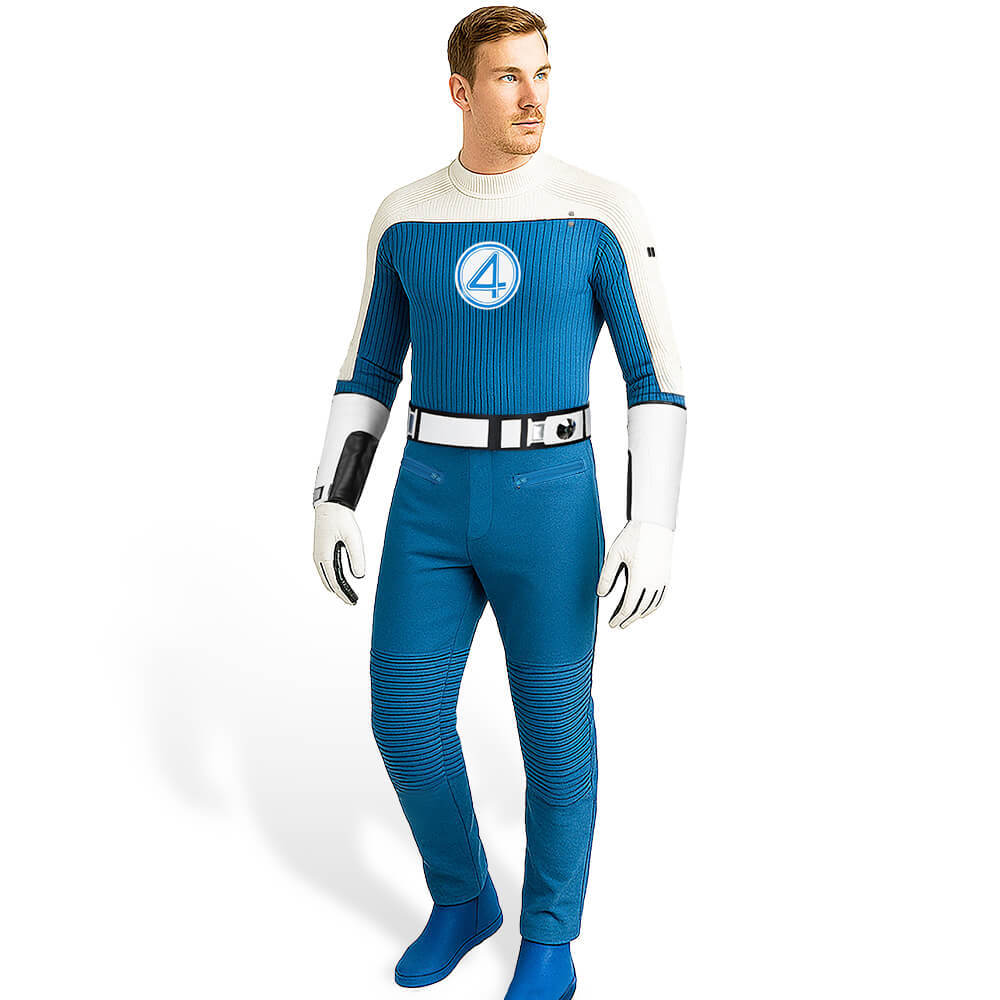 Human Torch Cosplay Costume The Fantastic Four First Steps Johnny Storm Jumpsuit For Men Takerlama