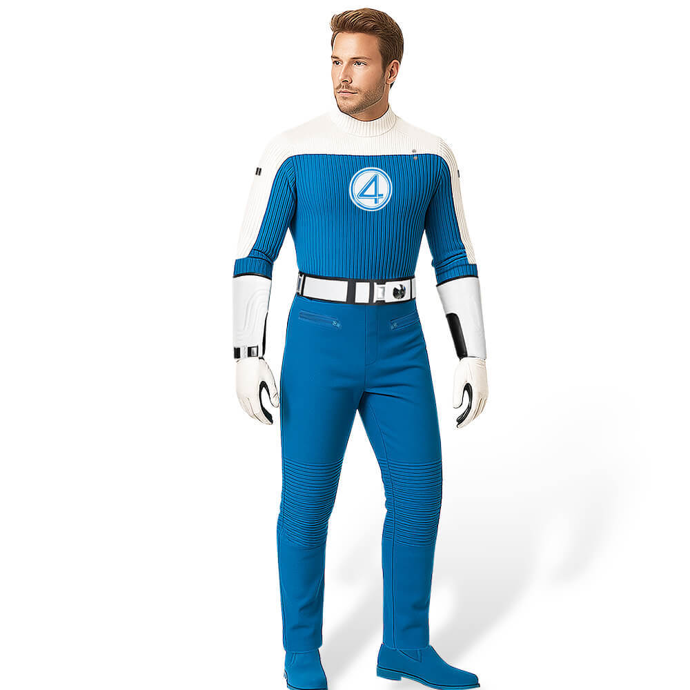 Human Torch Cosplay Costume The Fantastic Four First Steps Johnny Storm Jumpsuit For Men Takerlama