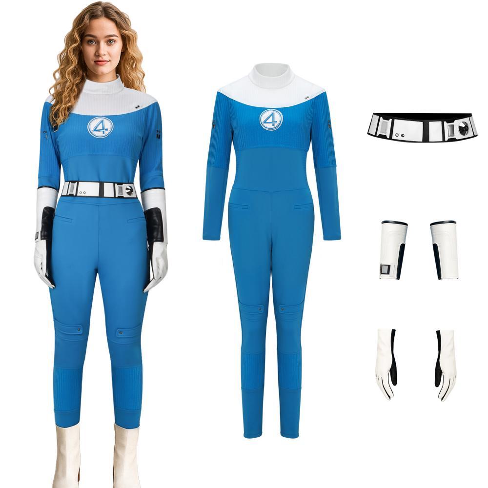 Invisible Woman Cosplay Costume The Fantastic Four First Steps Hero Sue Storm Bodysuit Takerlama