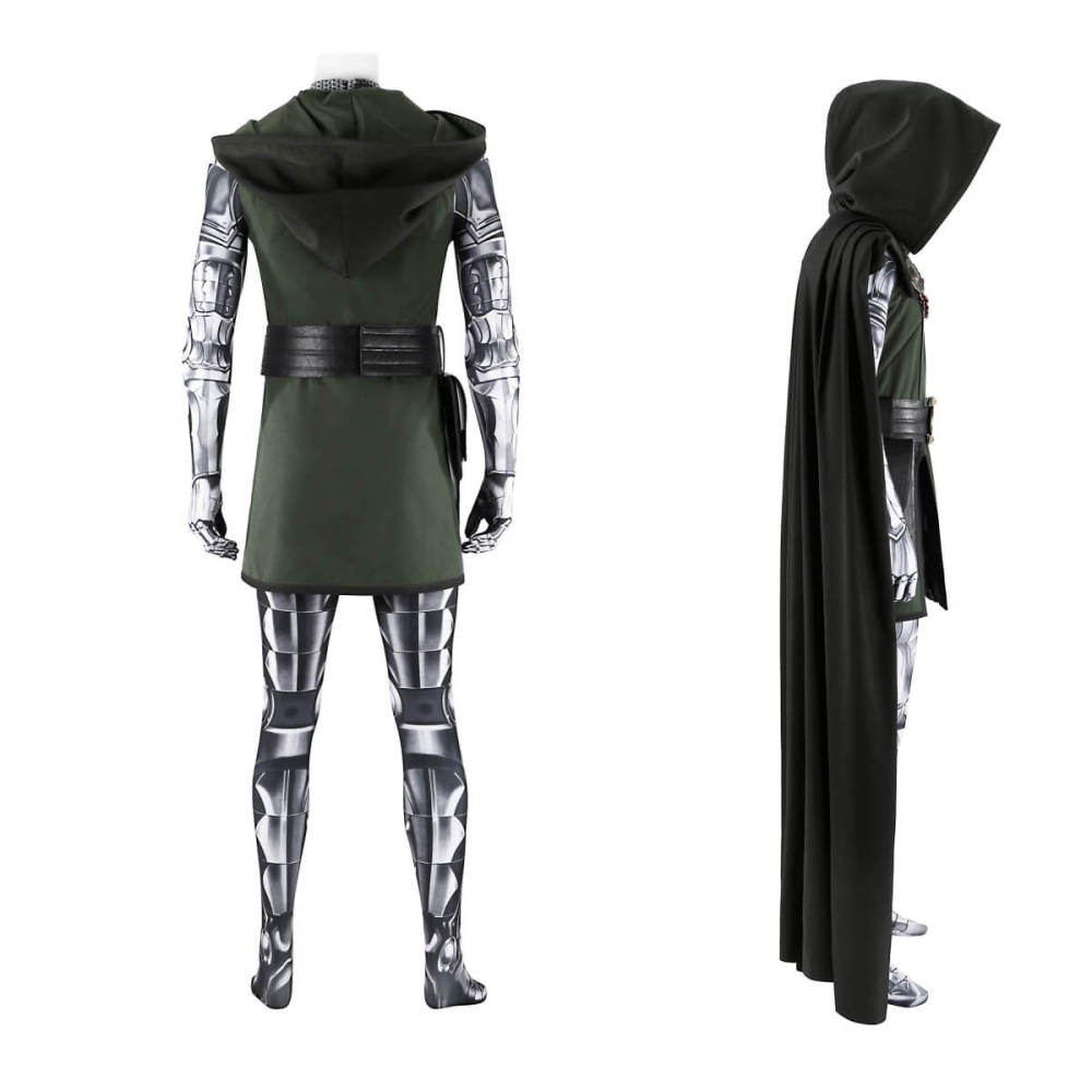 New Avengers 5 Doomsday Doctor Doom Cosplay Costume Halloween 3D Print Jumpsuit Cloak Mask Takerlama