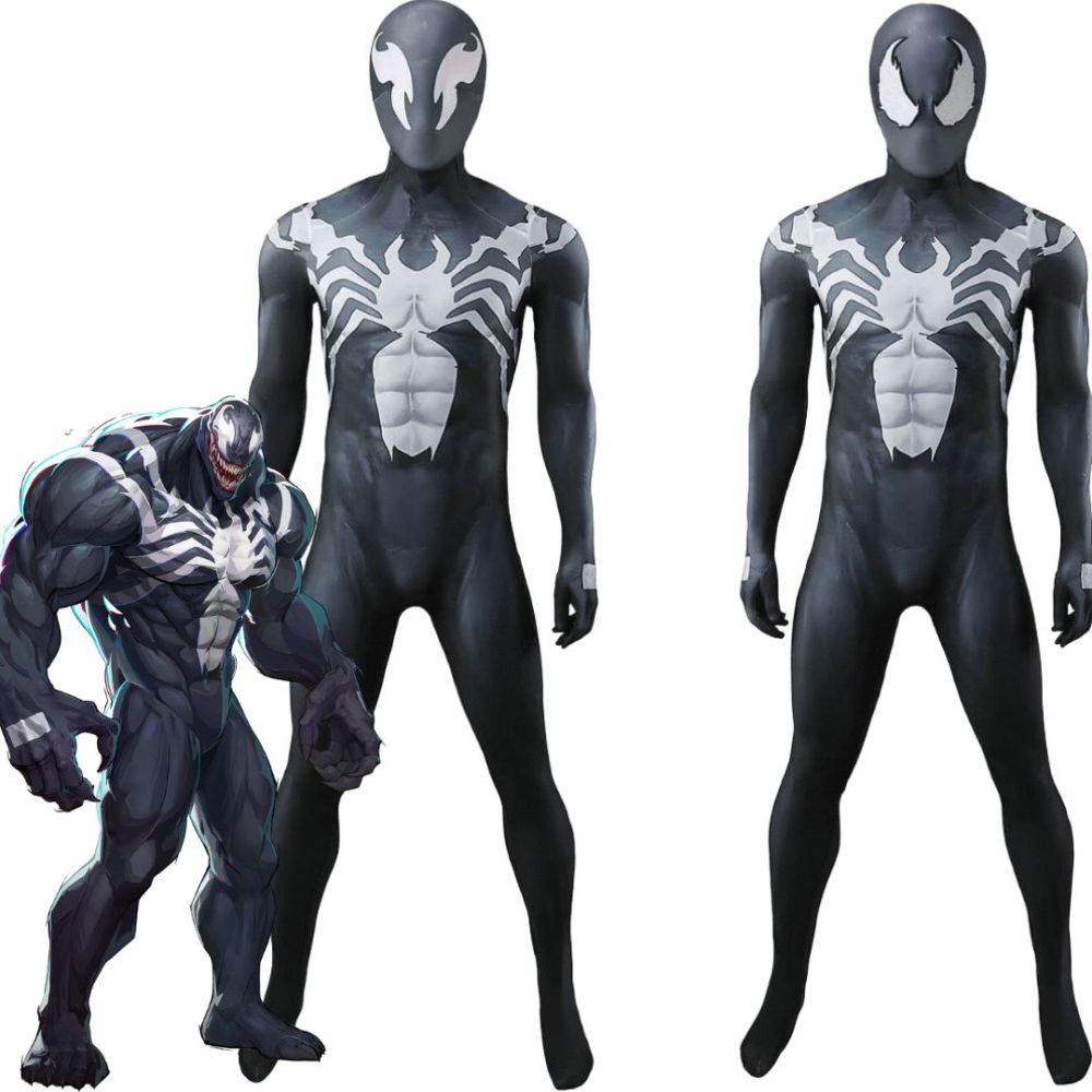 Marvel Rivals Venom Cosplay Costume Halloween Jumpsuit With Mask 2 Styles Takerlama