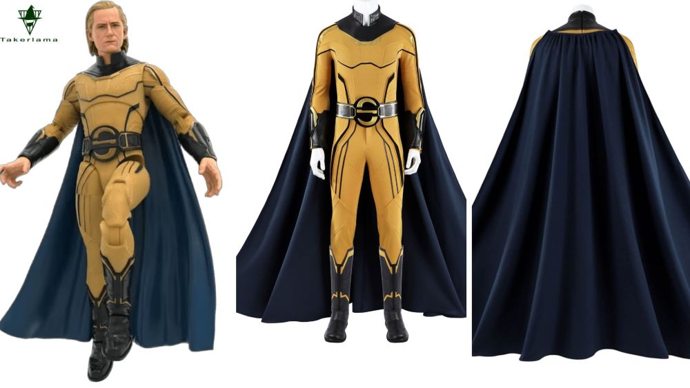 Deluxe Thunderbolts Sentry Robert Reynolds Cosplay Costume Superhero Jumpsuit Cape Shoes Takerlama