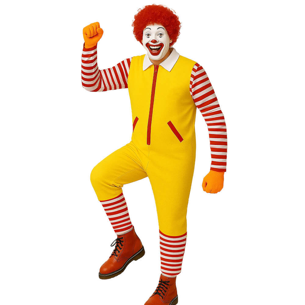 Ronald Clown M Uncle Cosplay Costume Wig Halloween Carnival Outfits For Men Takerlama