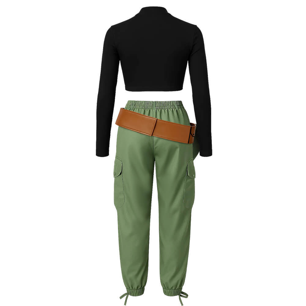 Kim Possible Costume for Women T-shirt Pants Belt Takerlama