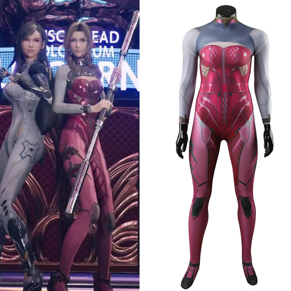 FF7 Rebirth Aerith Bodysuit Cosplay Costume Takerlama