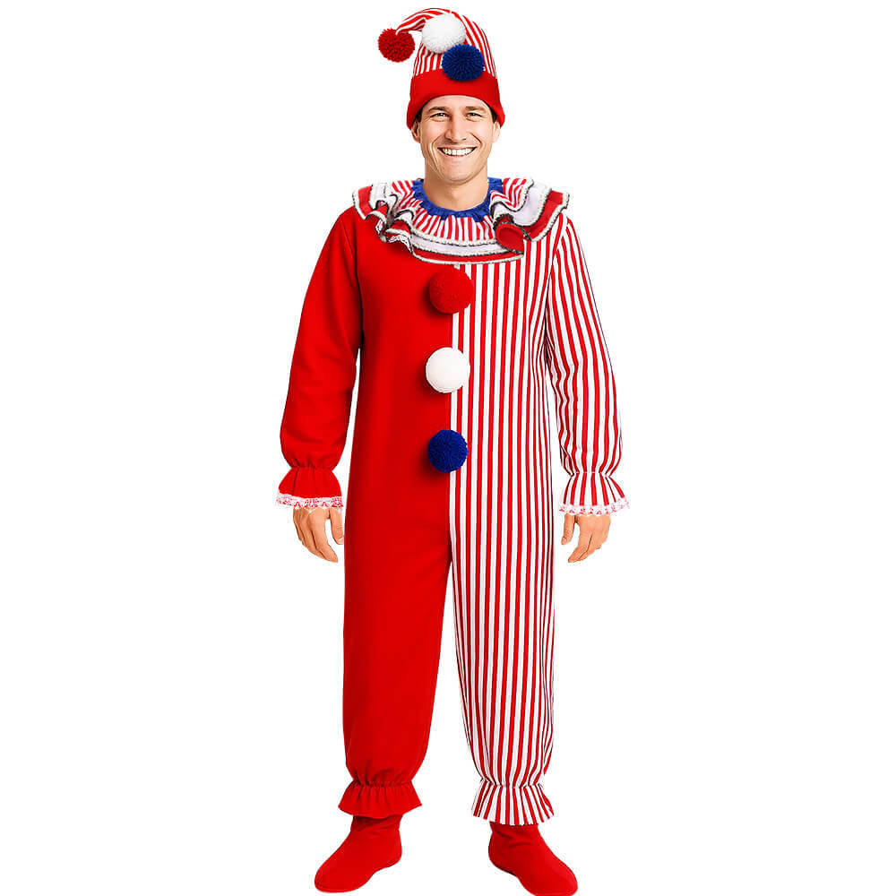 John Wayne Gacy Cosplay Costume Clown Pogo Serial Killers Halloween Carnival Outfits For Men Takerlama