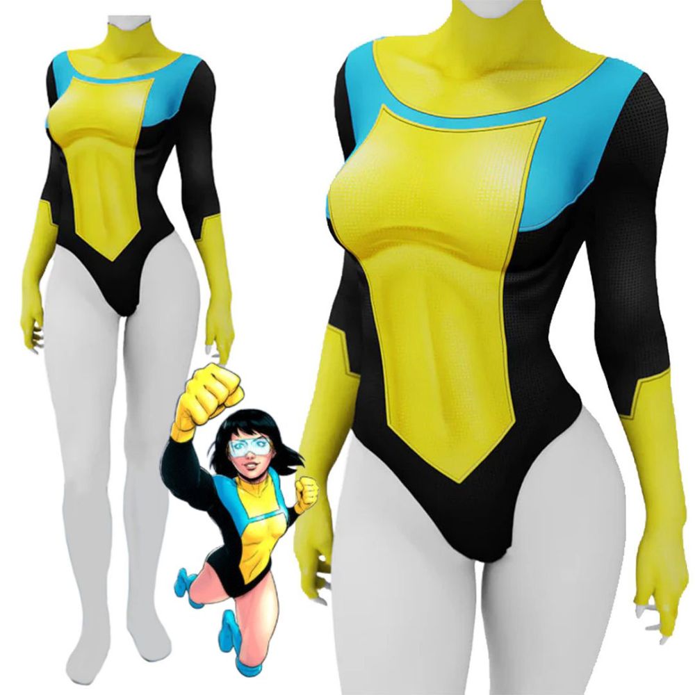 Invincible Terra Grayson Cosplay Costume Women's Summer Superhero Swimwear Monokini Takerlama