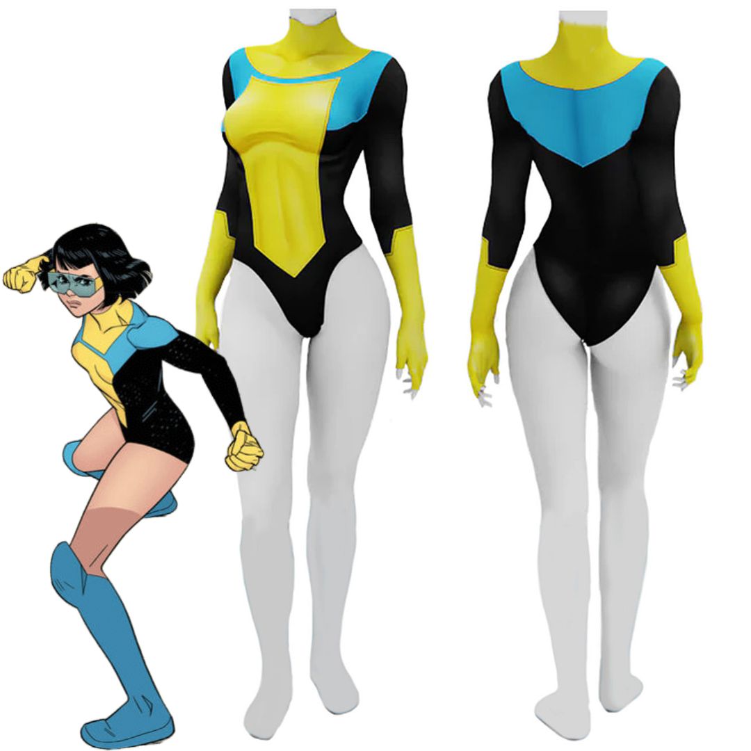 Invincible Terra Grayson Cosplay Costume Women's Summer Superhero Swimwear Monokini Takerlama