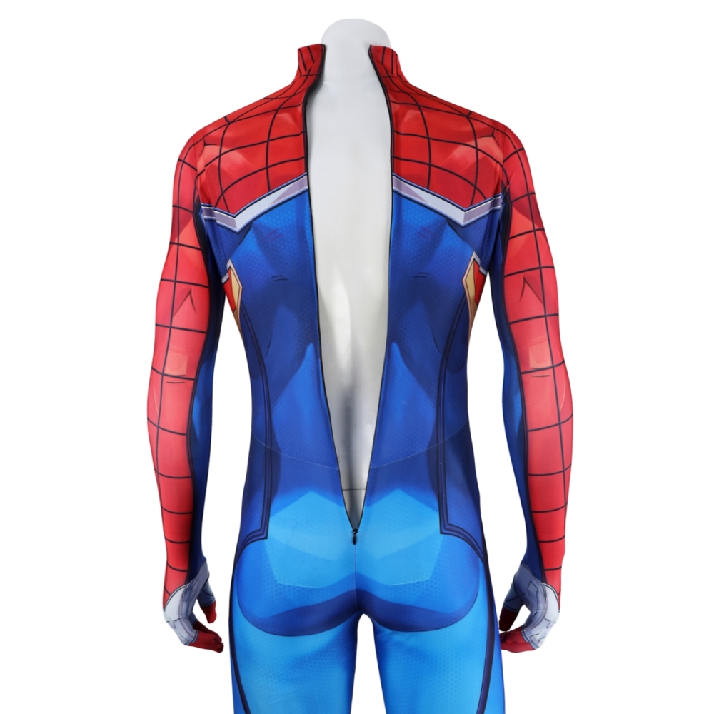 Deluxe Marvel Rivals Spider-Punk 2099 Superhero Cosplay Costume Spiderman Coat Jumpsuit Takerlama
