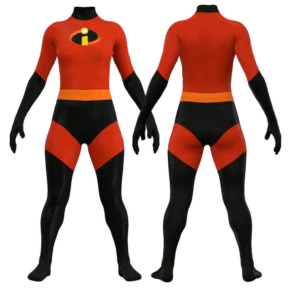 The Incredibles Deluxe Mrs. Incredible Costume for Women Helen Parr Bodysuit Takerlama